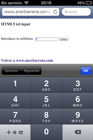 HTML5 tel input